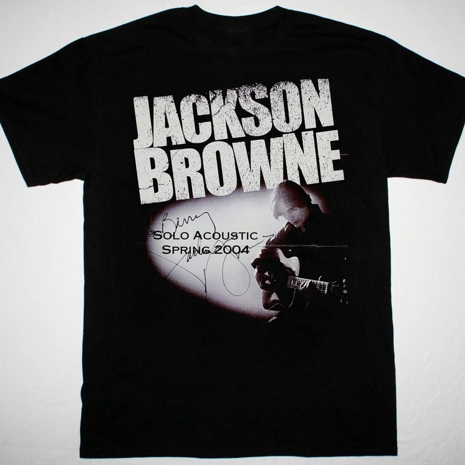 Jackson Browne & Loretta Sanchez LSシャツ Jackson Browne solo signed T-shirt black Short sleeve All