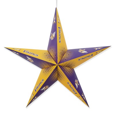 Бумажный фонарь Minnesota Vikings с висячей звездой команды