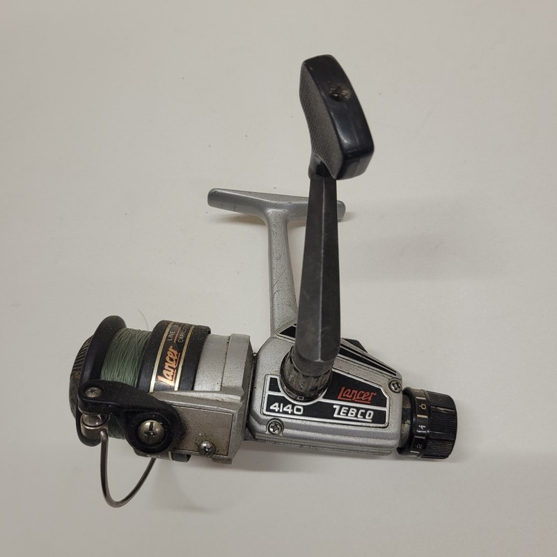 Vintage Zebco Lancer 4110 Graphite Spool Metal Spinning Reel