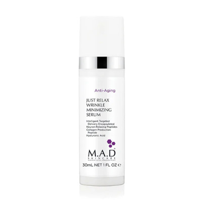 M.A.D. Skincare Just Relax Wrinkle Minimizing Serum Full Size New Sealed in Box
