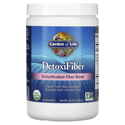 Garden of Life DetoxiFiber Специальная смесь клетчатки для детоксикации 300 г без молока,
