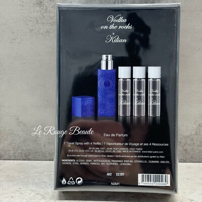 Kilian Vodka on the Rocks Set 4*7.5ml + Sillage Travel Case New