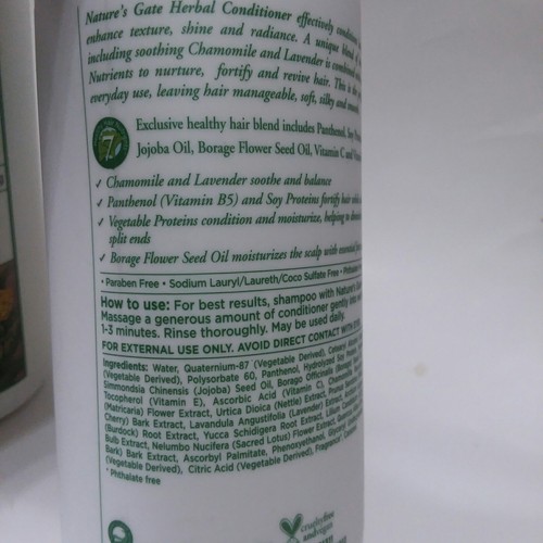 Nature's Gate - Daily Cleanse Herbal - Wholistic Vegan Conditioner - 18 fl. 2Pks