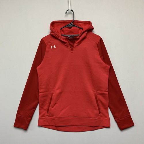 

Толстовка с капюшоном Under Armour Coldgear, женский размер , маленький пуловер, красный #350