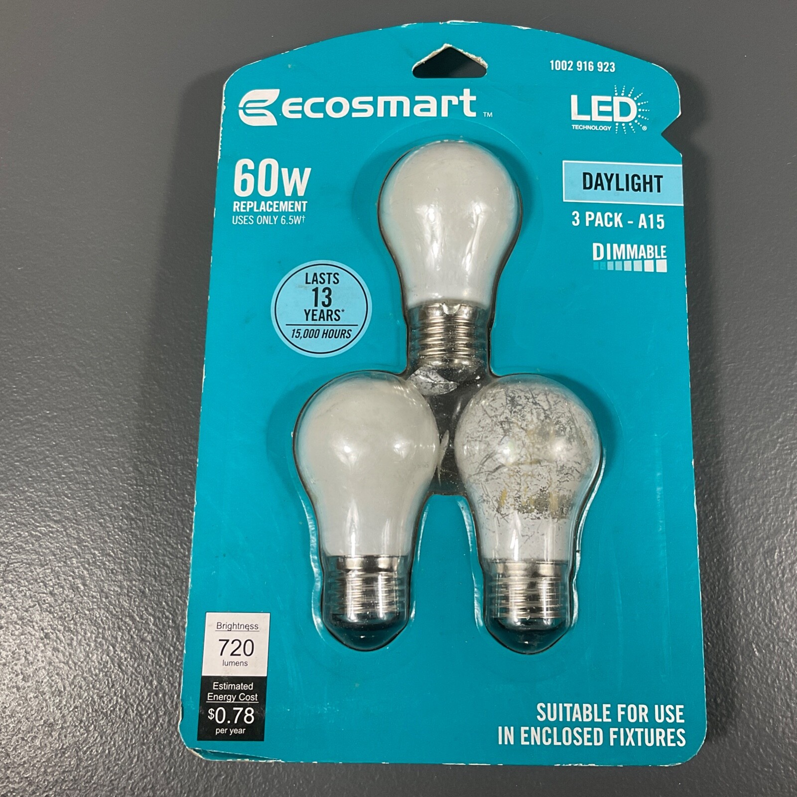 Bright White 3 Pack Ecosmart A15 Dimmable Frosted Glass Edison Led Bulb