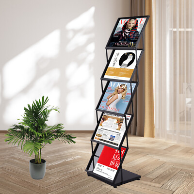 Foldable Book Storage Stand  Magazine Rack Literature Shelf Book Display Rack