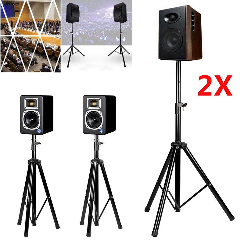 2 Stück Boxenständer Metall Lautsprecher-Stativ Lautsprecher Ständer DE