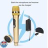 GOWENIC Microphone,Metal Dual Professional UHF Cordless Dynamic Mic Handheld Microphone System, for Home Karaoke, Meeting, Party, Church, DJ, Wedding(Gold)