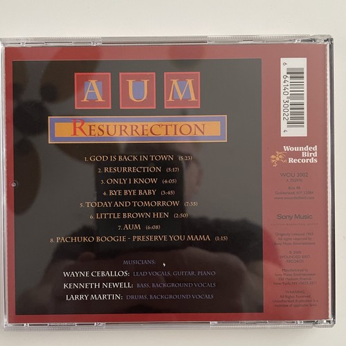 AUM RESURRECTION 1969 WOUNDED BIRD RECORDS CD