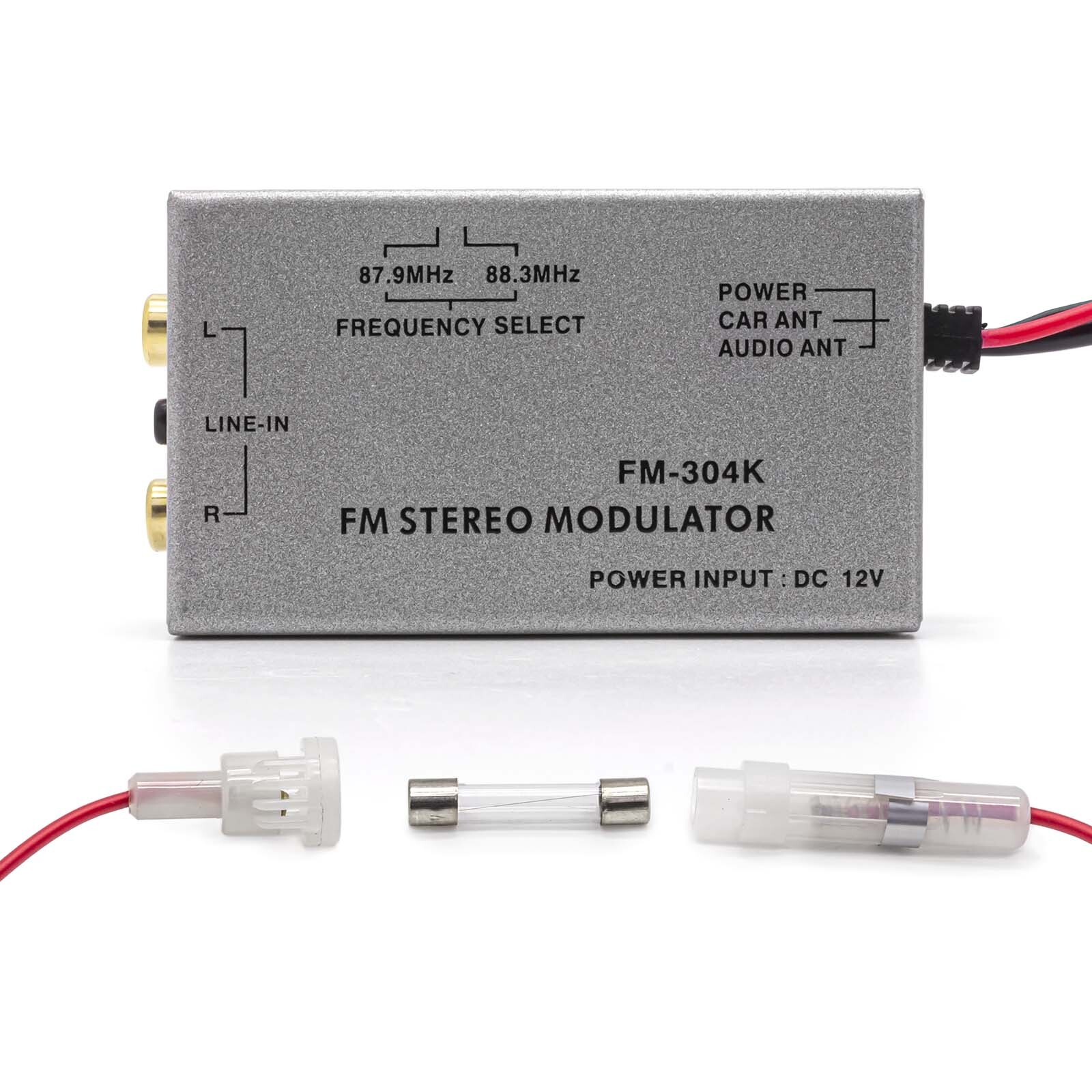 Modulateur FM Stéréo Pour Voiture - Adaptateur RCA Vers Antenne - Rechargeable 12V - Neuf