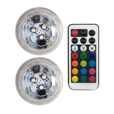 Small Submersible LED Lights Mini Waterproof Tea Light Multicolor Fish Tank Lamp