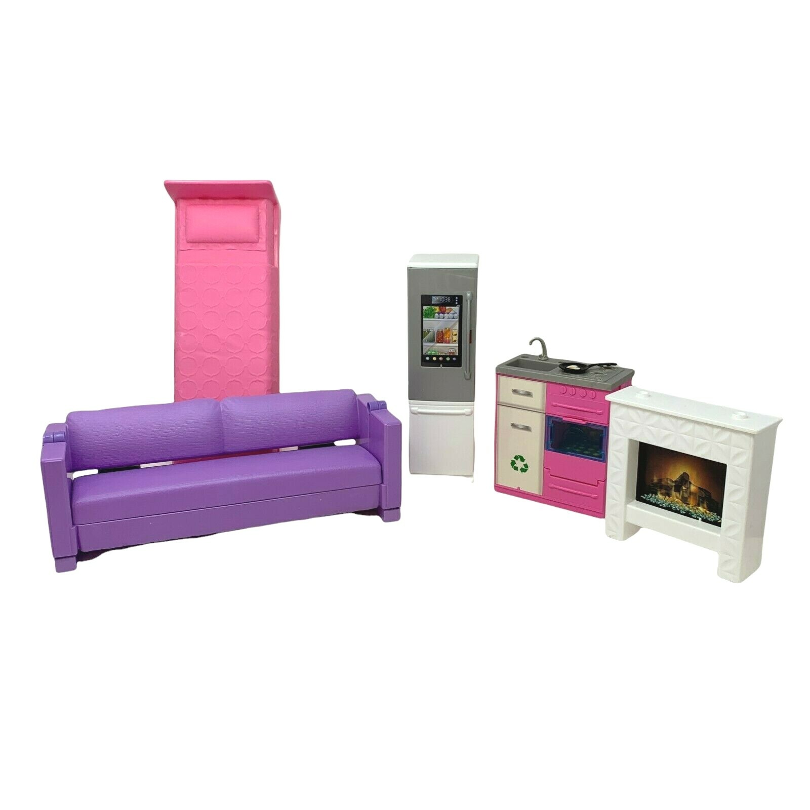 BARBIE Dreamhouse Furniture 2018 Replacement Pcs Fridge Bed Stove