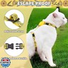 PUPTECK Adjustable Cat Harness and Leash Set Escape Proof Kitten Strap Collar for Walking Travel, Floral Pattern