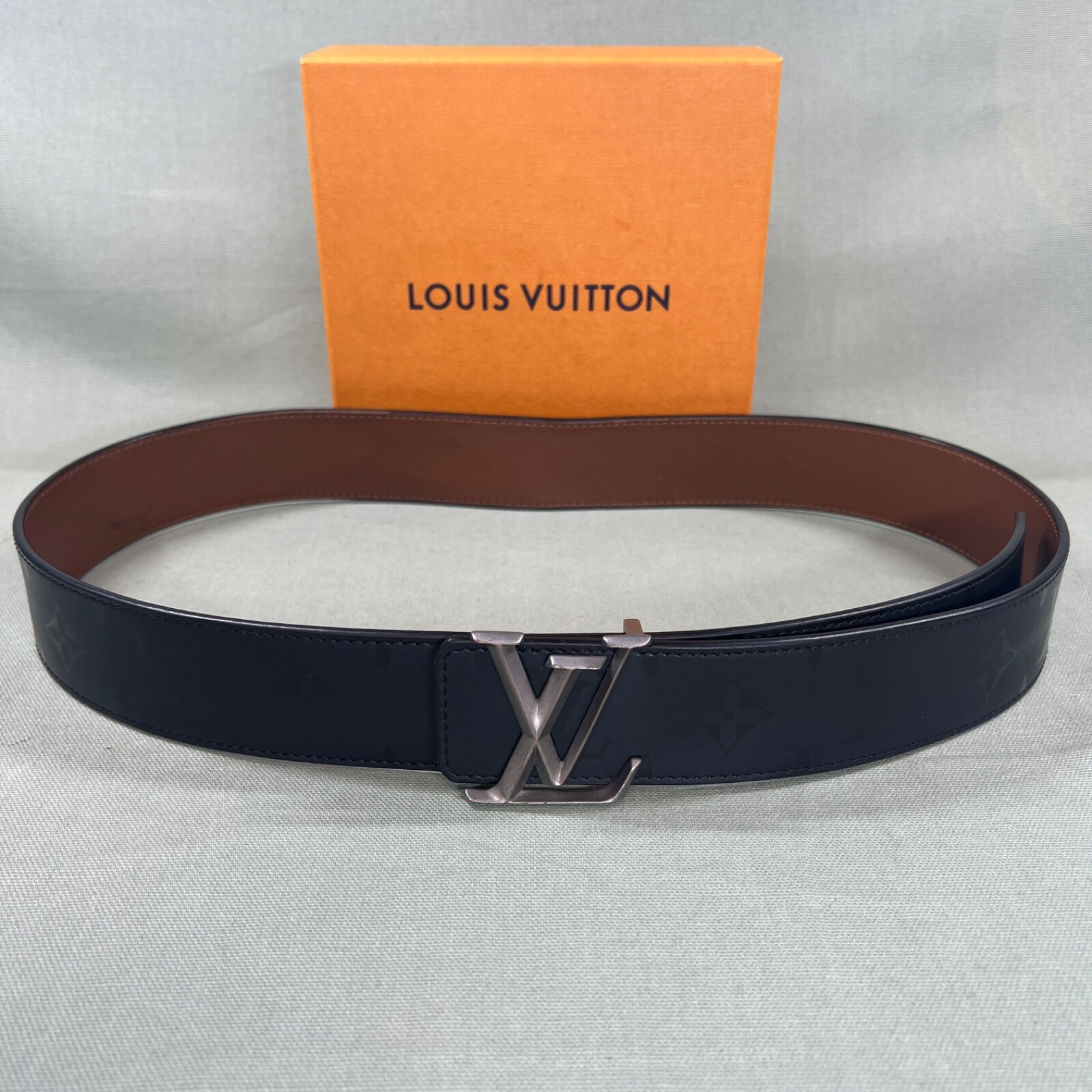 Louis Vuitton Monogram LV Initial Pyramid Belt Size 36 M9346