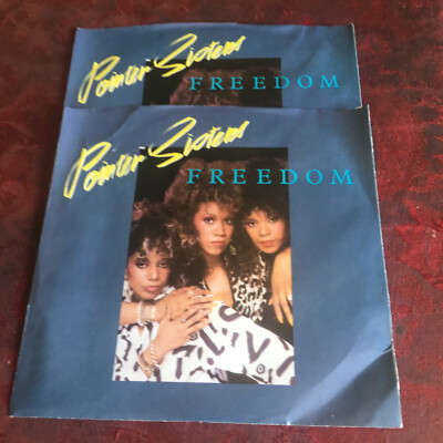 POINTER SISTERS - FREEDOM - 7''VINYL PIC COV 1ST PRESS MINT 1985  2 PCS
