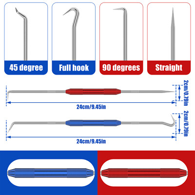 4Pcs Double Pointed Scriber Straight 45 Degree 90 Degree Metal Scribe Tool.