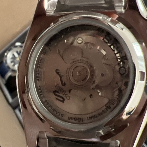 Pre-owned Seiko 5 Sports Automatic Green Dial Stainless Steel Men's Watch Srpd61(special $