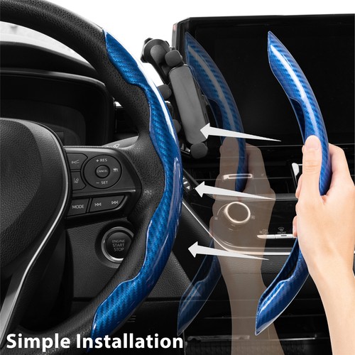 Steering Wheel Booster Cover Non Slip For Toyota Camry RAV4 Corolla Carbon Fiber