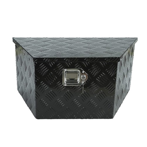 26 Inch Aluminum Trailer Tongue Box Pickup truck Tool Box Black(26''X13.3