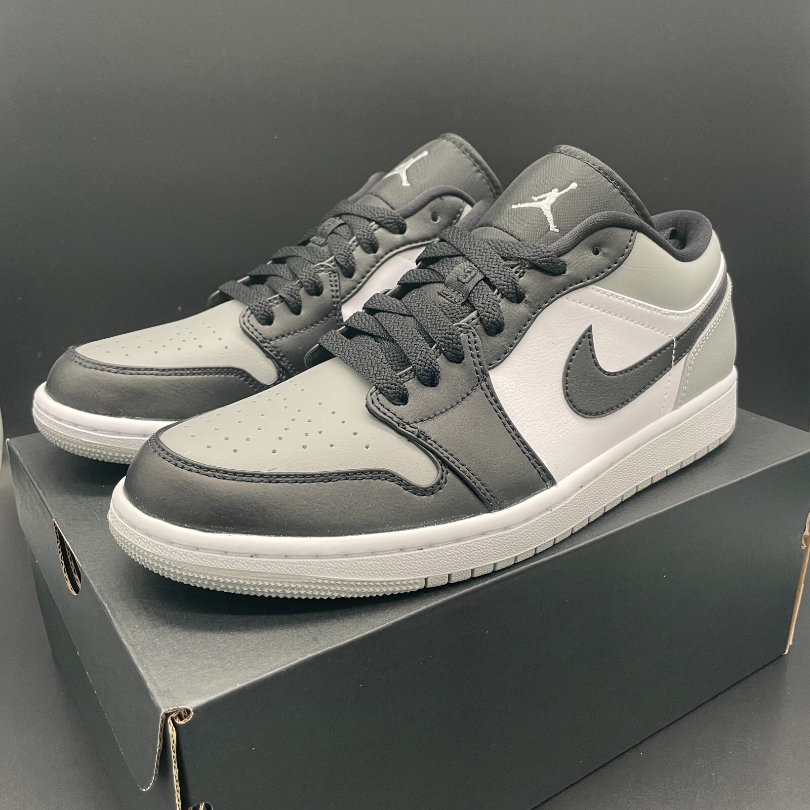 SHADOW NIKE AIR JORDAN 1 LOW SHADOW TOE (WHITE/GREY) | VERSCHIEDENE GRÖSSEN ✅