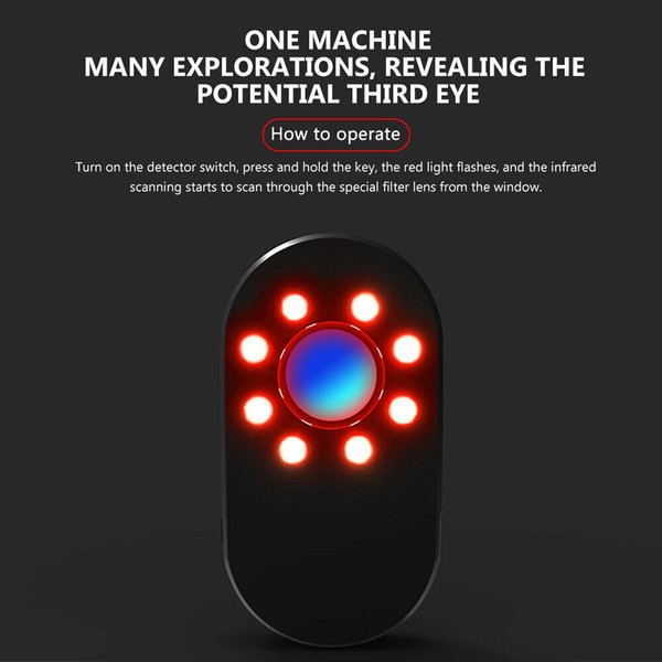 Signal Lens RF Tracker Camera Detector GSM Audio Anti Hidden Cam Bug Finder - Image 24