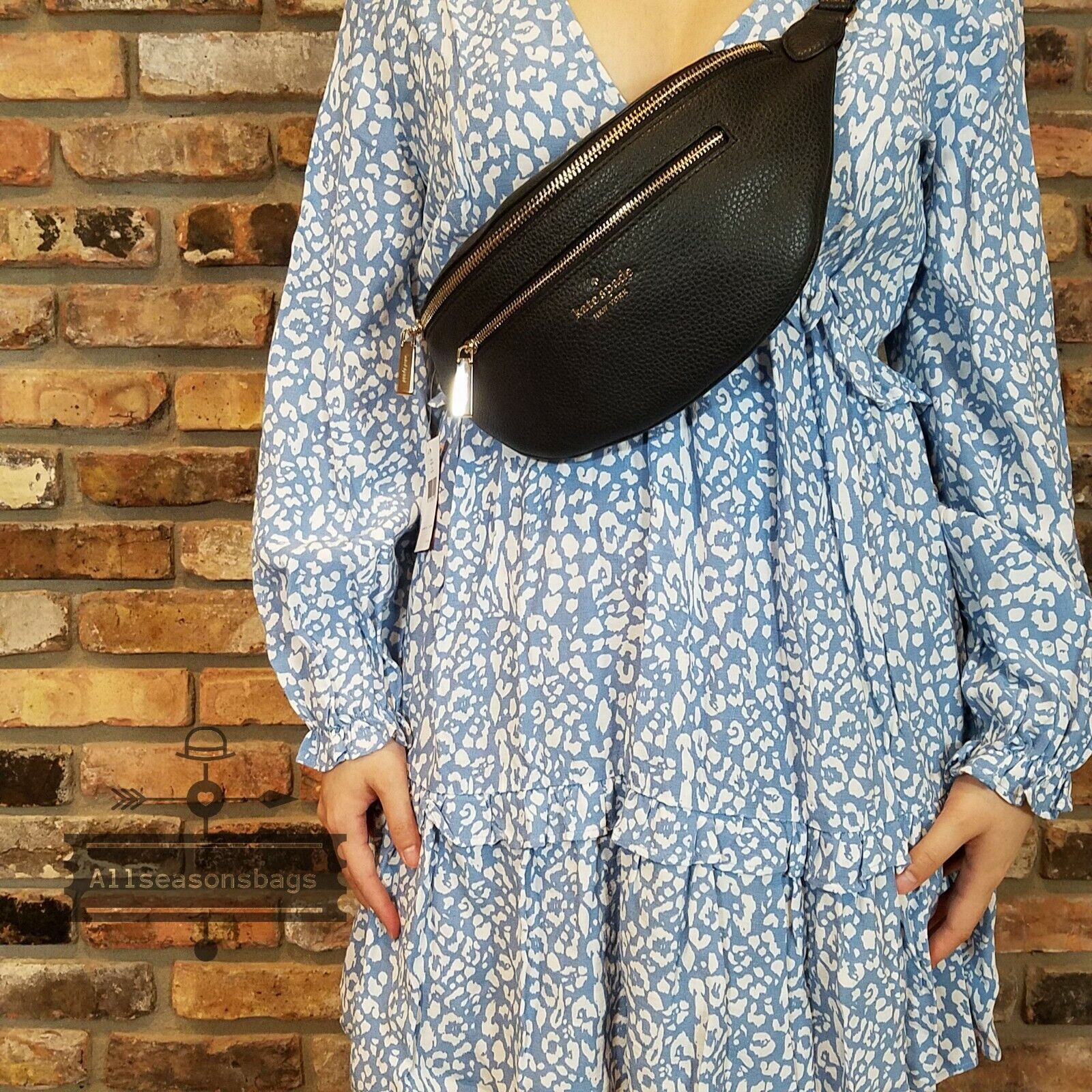 kate spade black fanny pack