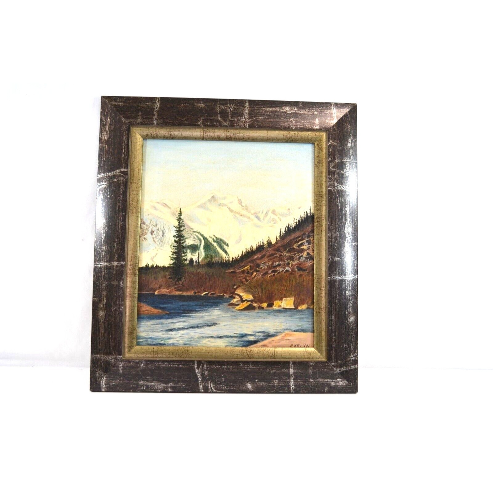 Evelyn Payne Original Painting Winter Landscape Daughter Edgar Alwin & Elsie
