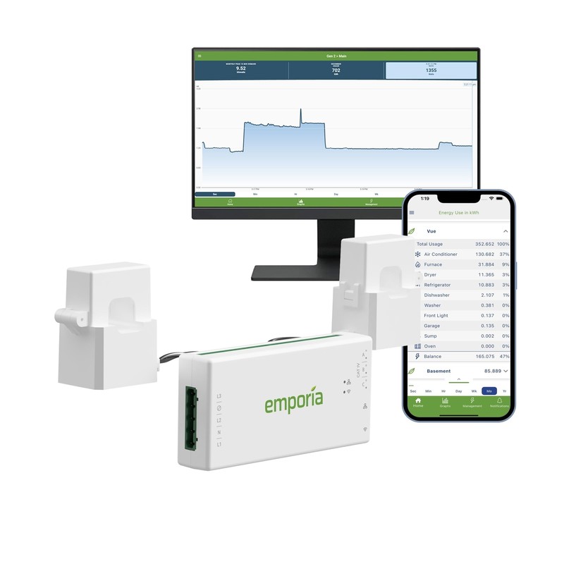 Emporia Gen 3 Smart Home Energy Monitor | Home Energy
