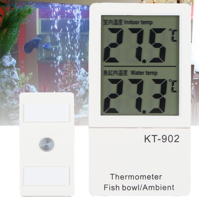 KT 902 Aquarium Fish Tank Thermometer Dual Digital Display for Reptile  In