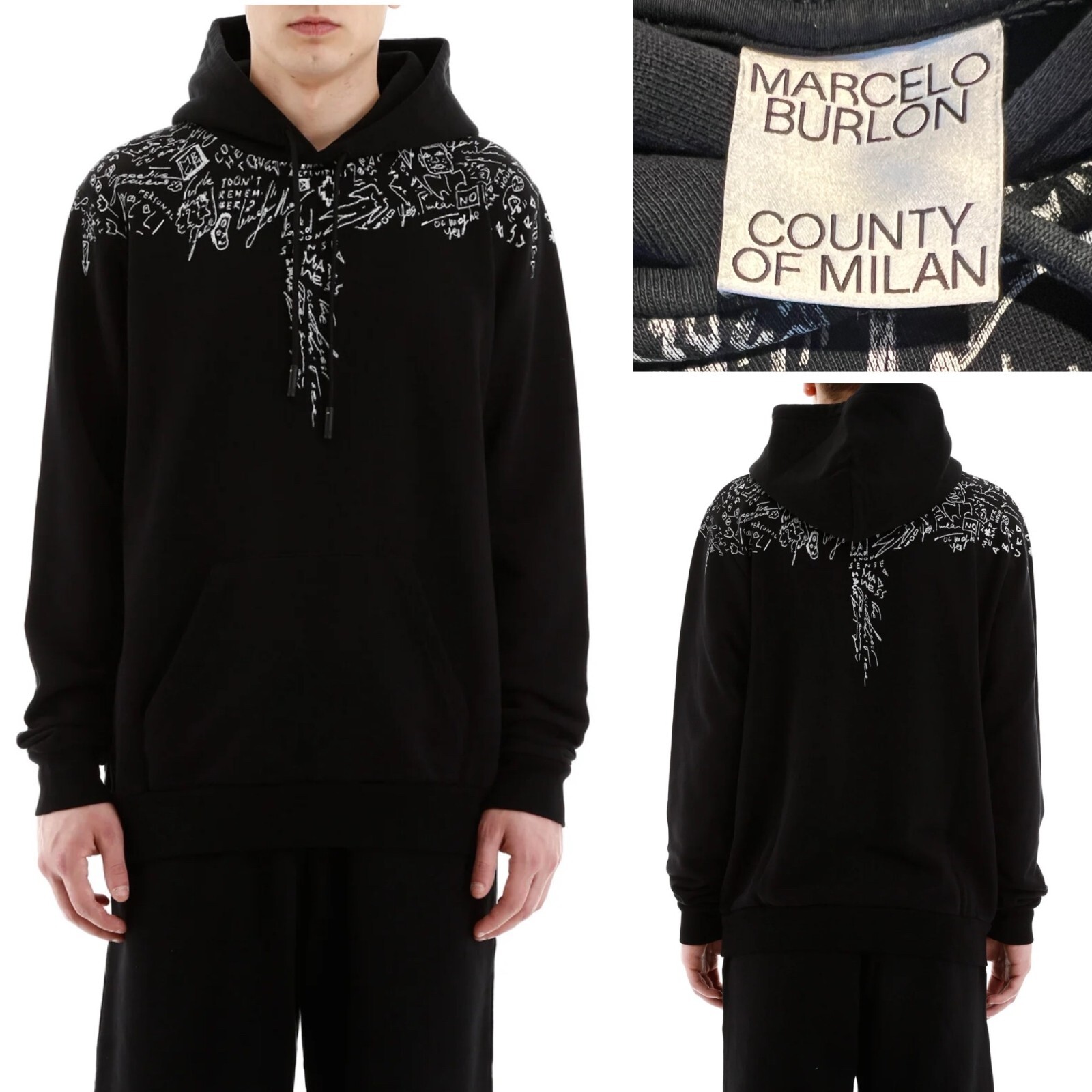 Marcelo Burlon County of Milan プリント パーカー MARCELO BURLON