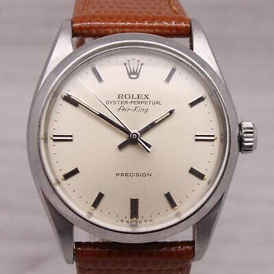 VINTAGE 1967 Rolex Air King 1002 Oyster Perpetual 34mm Steel Automatic Watch