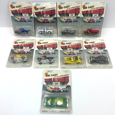 Lot 9 Vintage Swift Runner Die Cast Trucks Cars 1:64 NOS Faie Unpunched *SEALED