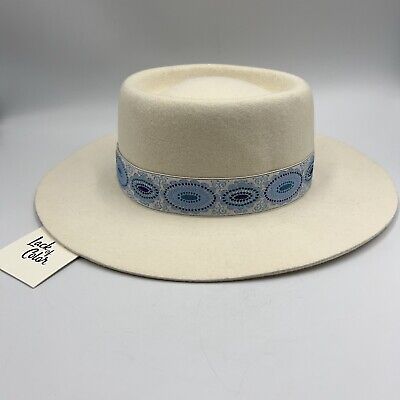 NWT Lack of Color Azure Lolita Wool Boater Hat Anthropologie Women's Size Medium