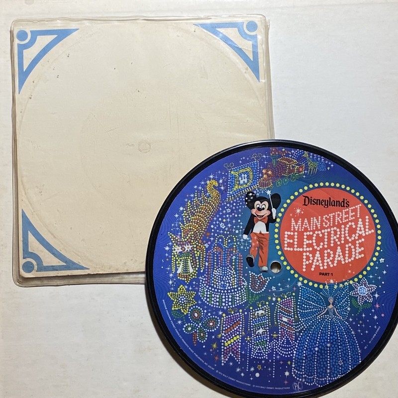 Disneyland Main Street Electrical Parade VG+ PICTURE DISC 45 moog electronic