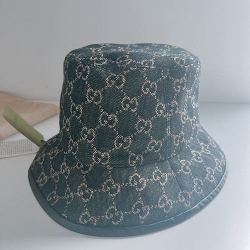 ハット GUCCI BUCKET HAT IN DENIM GG GUCCI Bucket hat in denim GG | TheDoubleF