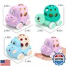 xFFFun Toy Cars for Toddler Girl Push and Go Rattle Car, Toddlers Push Cars Play Car Toys, Rattles Noisy Cars Trucks Active Girl Toys