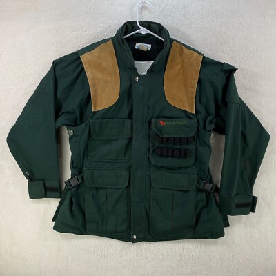 Gary Nesse Outdoor The Ultimate Suede Patches Hunting Coat Jacket Mens Large