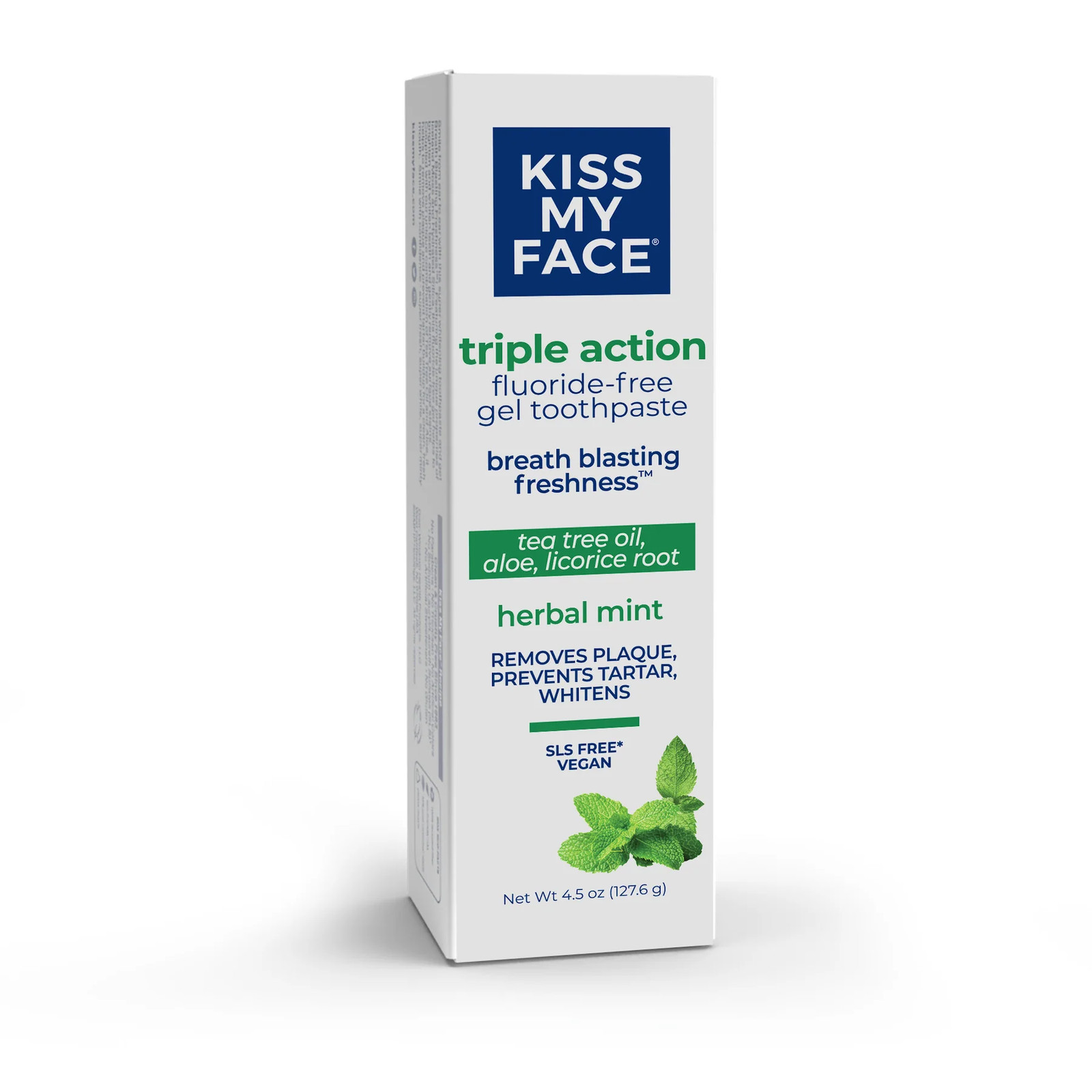 Kiss My Face Breath Blasting Freshness Triple Action Gel Mint Flavor 4.5 oz 6PK