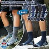 MOGGEI Merino Wool Hiking Socks for Men Thermal Warm Winter Cozy Crew Work Socks 5 Pairs Gifts Stocking Stuffers(Grey/Blue/Dark Blue/Black,L)
