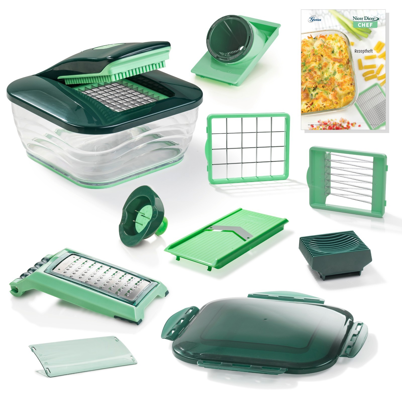 Genius Nicer Dicer Chef 15tlg Tomaten-Gemüse-Schneider Zerkleinerer | B-Ware  
