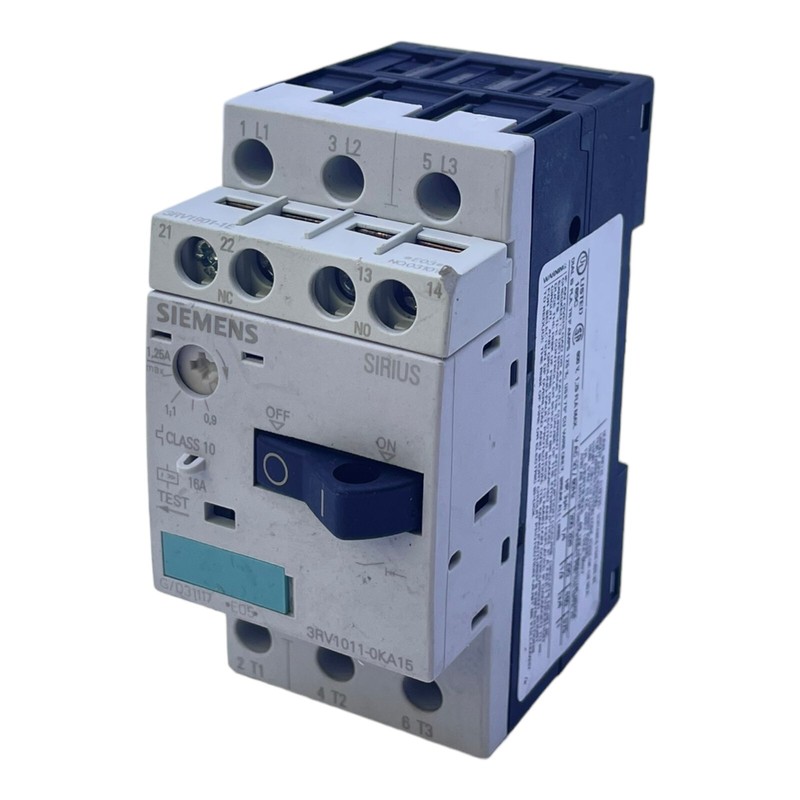 Siemens 3rv1011-0ka15 Leistungsschalter 0.9-1.25a 690vac Ip20 Leistung Schalter