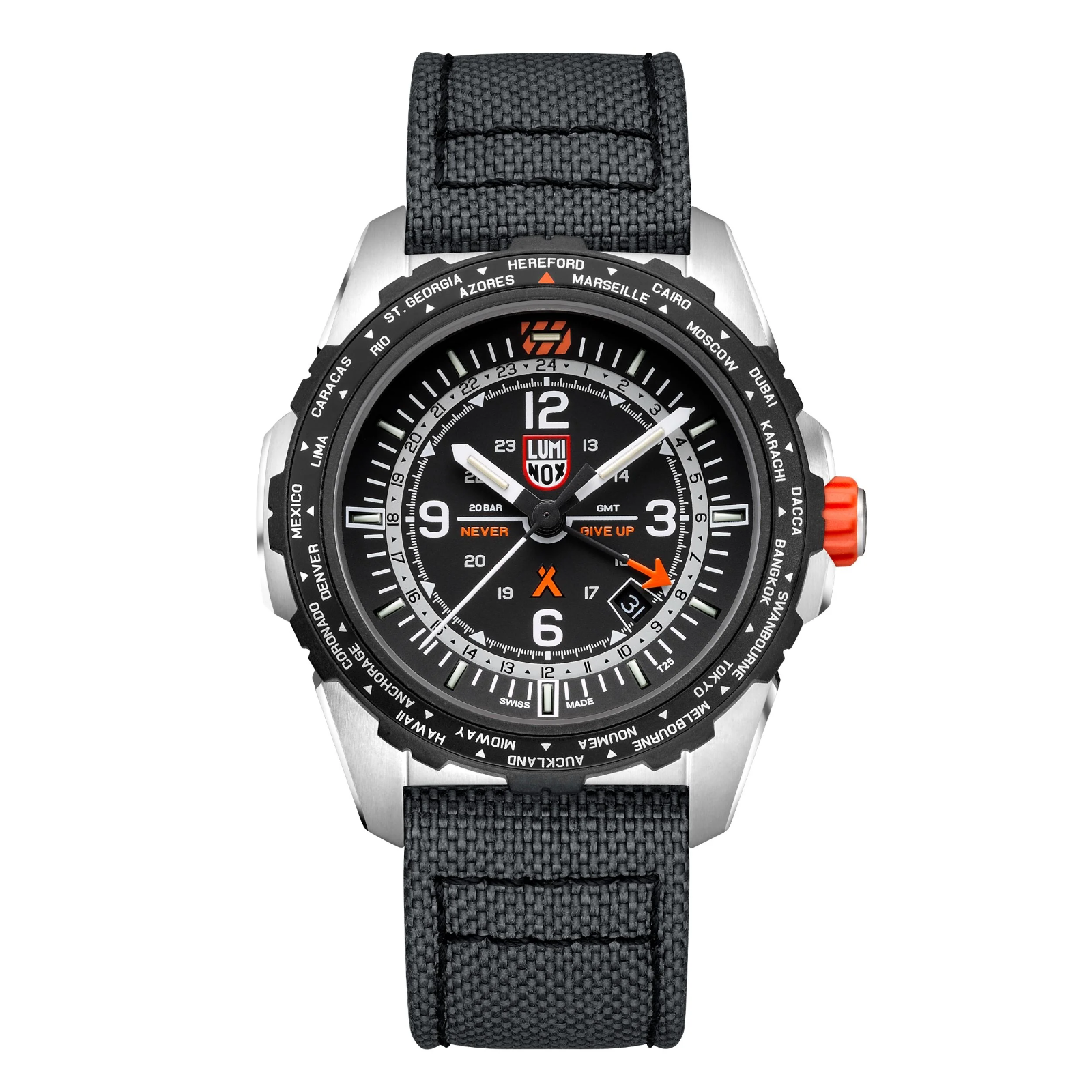 Luminox Men's 45mm Bear Grylls Survival Air Multi Time Zone GMT Watch XB.3761