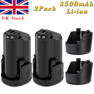 2X Battery/Charger For Bosch 3.5AH 10.8V/12V Li-ion PMF GDR GSA GSR 10.8 BAT411 
