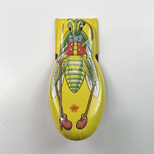 Vintage Cricket Noise Maker Amazing Condition US Metal Toy