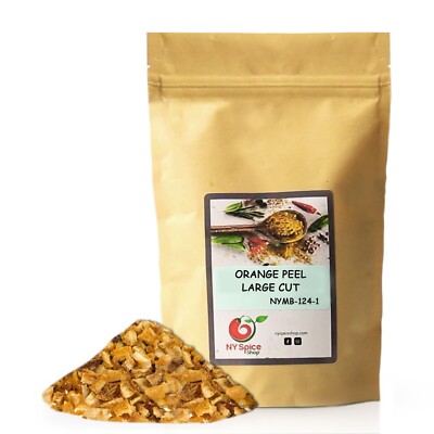 Organic Orange Peel Dried Cut ,Premium Quality Citrus Sinensis 8oz-5lb