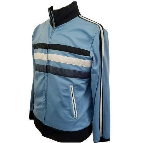 Mens Track Warm Up Jacket sz Large Full Zip front and