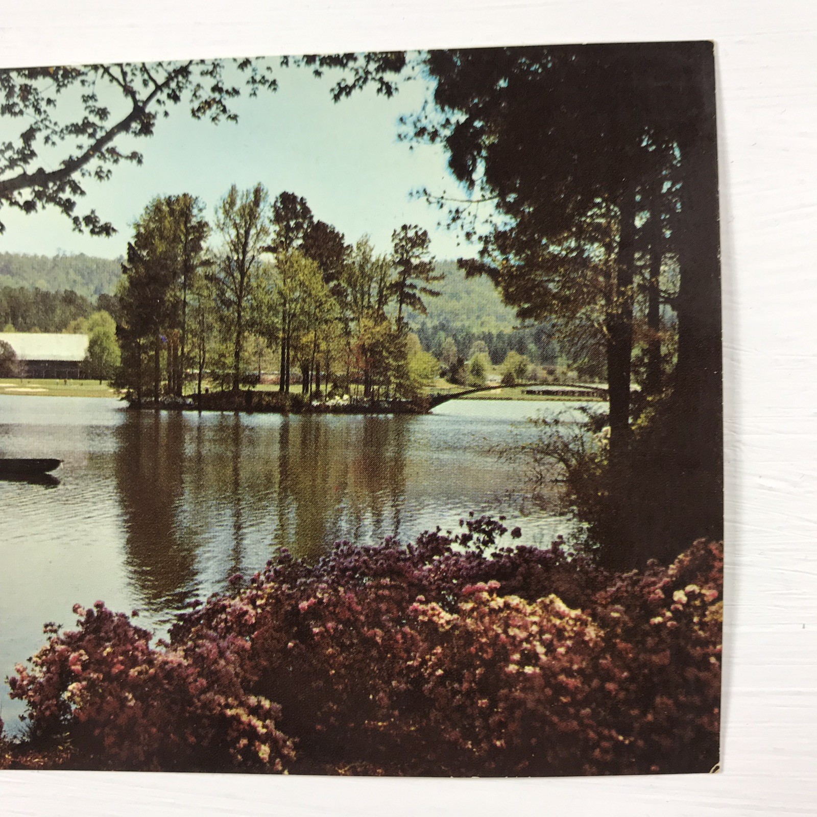 Callaway Gardens Pine Mountain Georgia GA Lake Flowers Boat Vintage Postcard
