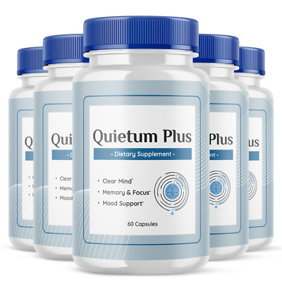 (5 Pack) Quietum Plus, Quietum Tinnitus & Ear Ringing Relief (300 Capsules) 