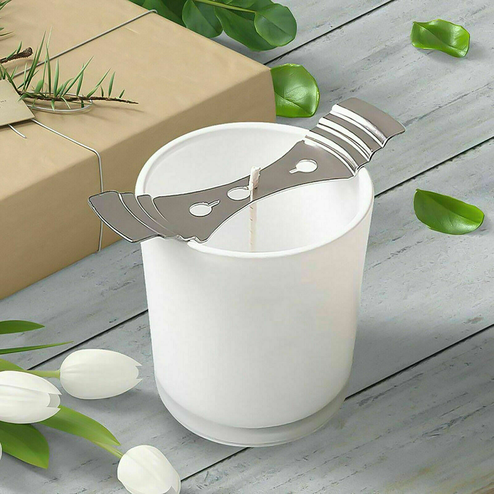 Pack 100 Pre Waxed Candle Wicks for Candle Making With Sustainers 15cm