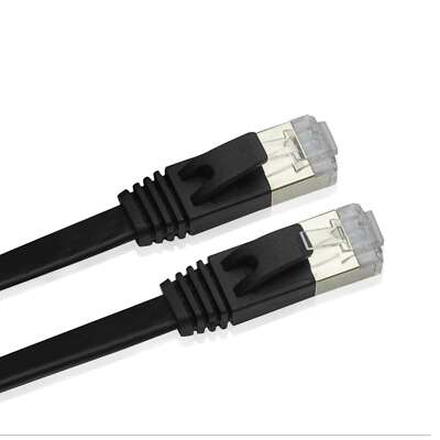 RJ45 CAT6 6FT 10FT 30FT 50FT 100FT 200FT Ethernet Network Cable Cord Flat LOT US